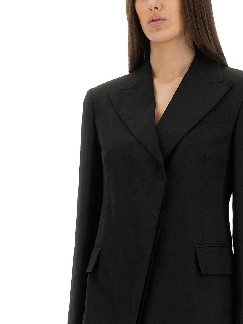 Black Notched Lapel Blazers 4