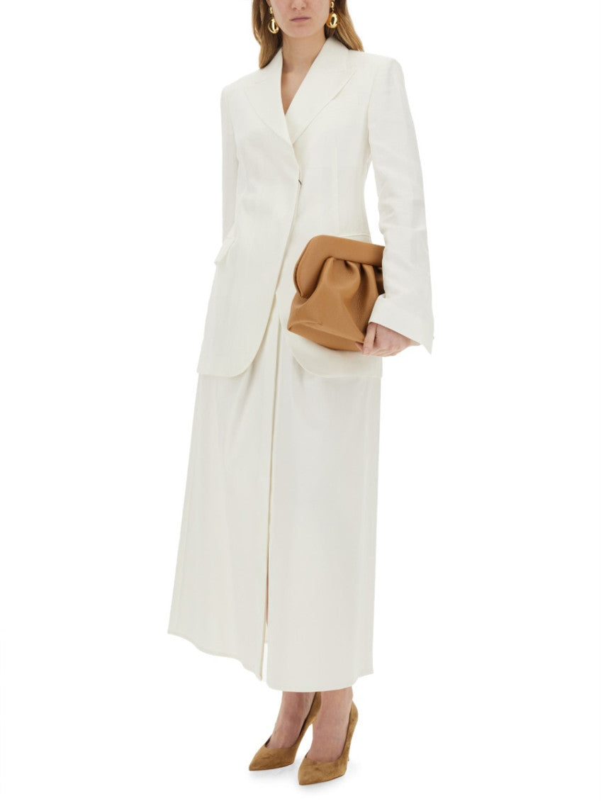White Notched Lapel Blazer 2