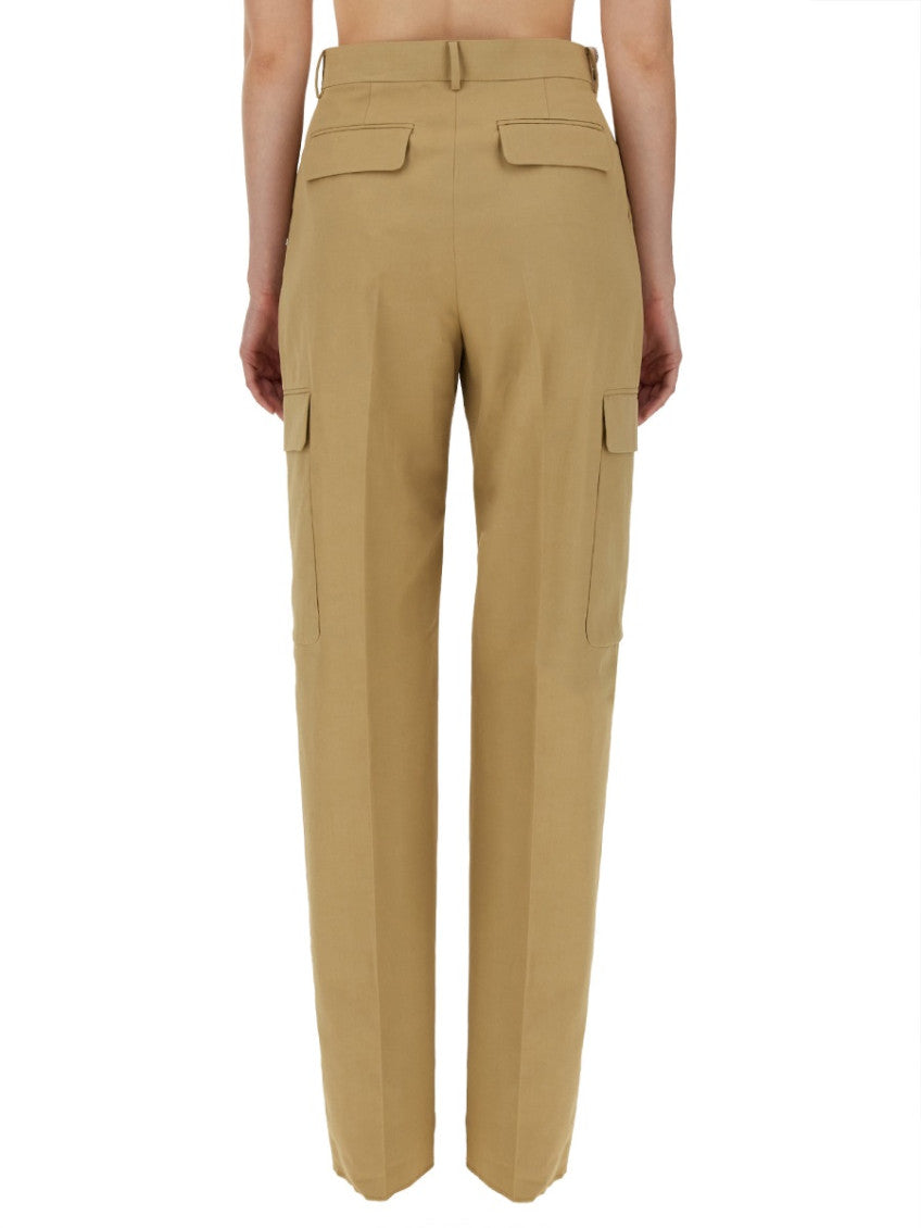 Beige Relaxed Pleated Pants 3