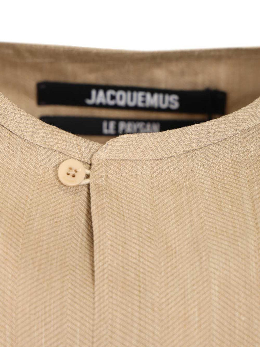 Beige Regular Solid Shirt 3