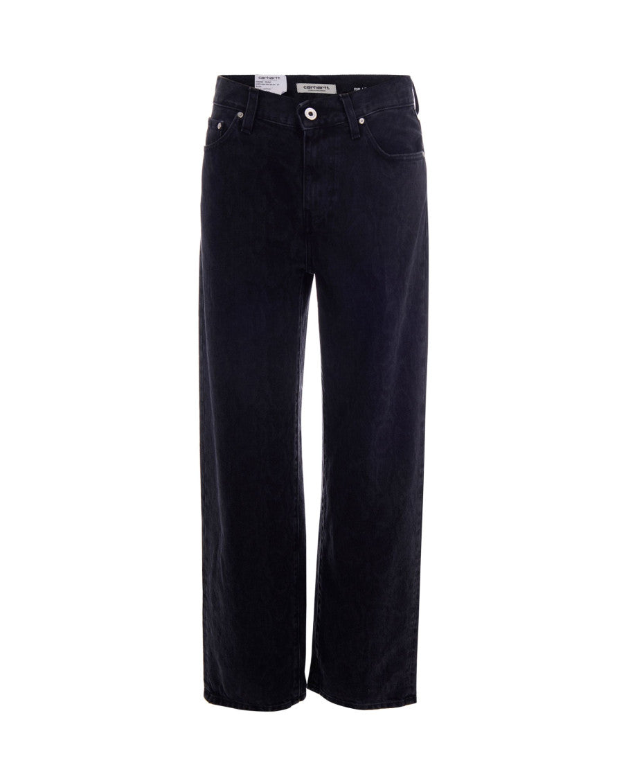 Black Tapered Mid Rise Jeans 1