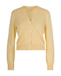 Yellow Solid V Neck Cardigan 1