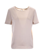 Natural Solid Round Neck T-Shirt 1