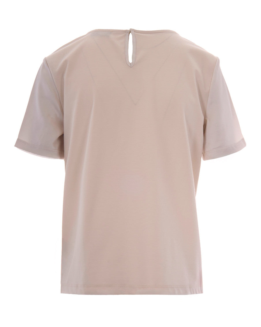 Natural Solid Round Neck T-Shirt 2
