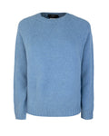 Blue Solid Crew Neck Sweater 1