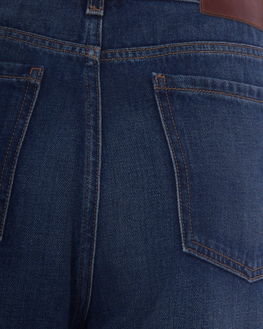 Dark Blue Regular High Rise Jeans 3