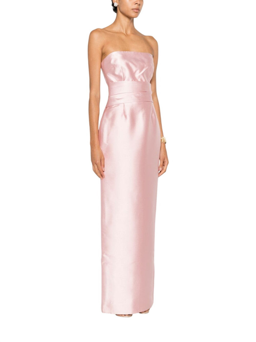 Pink Strapless Maxi Dress 4