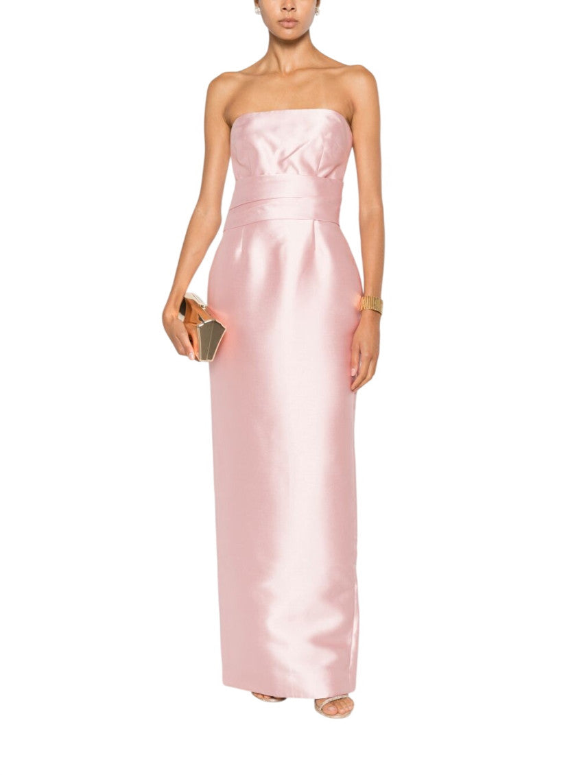 Pink Strapless Maxi Dress 5