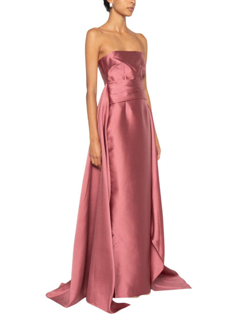 Pink Strapless Maxi Dress 2