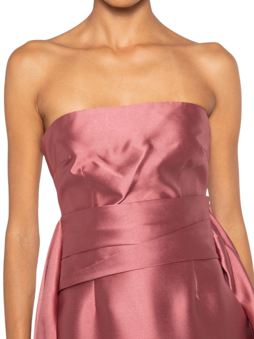 Pink Strapless Maxi Dress 5