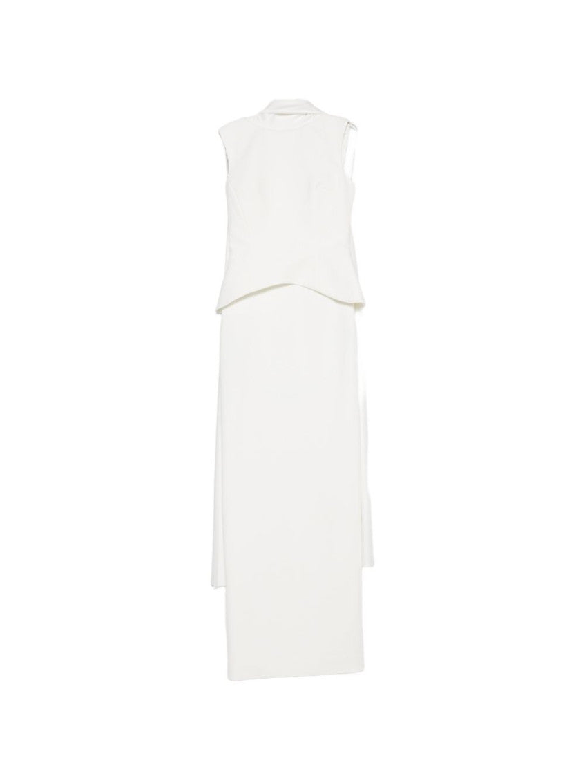 Beige Peplum Maxi Dress 1