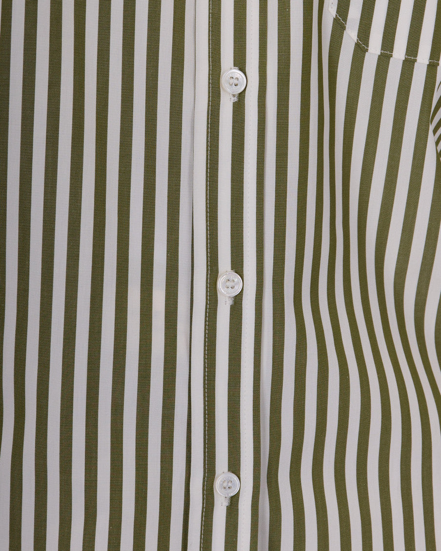 Green Regular Stripes Shirt 3
