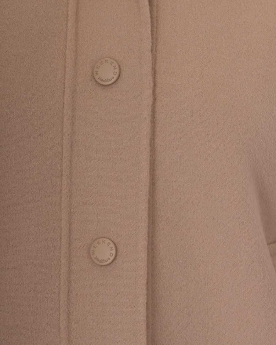 Beige Solid Hood Jacket 3