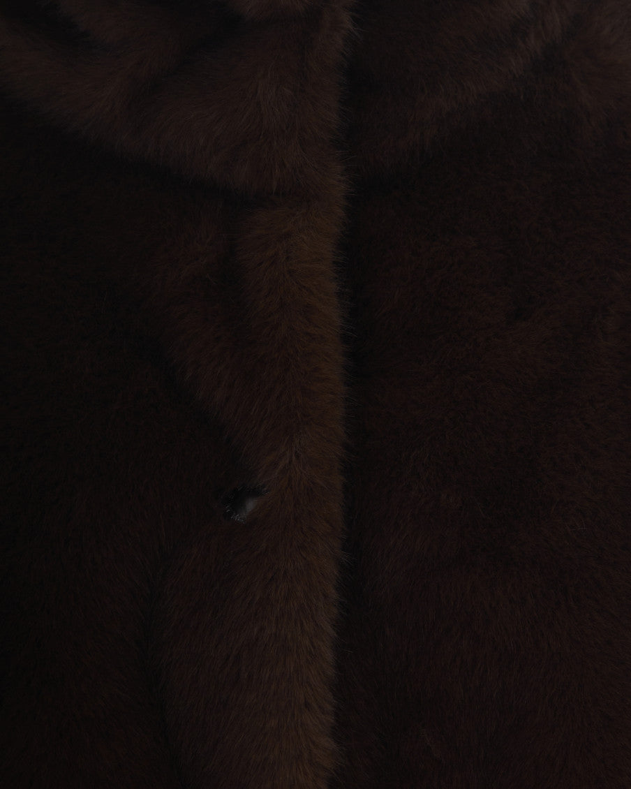 Brown Solid Mock Collar Jacket 3