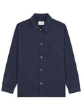 Navy Blue Logo Overshirt 1