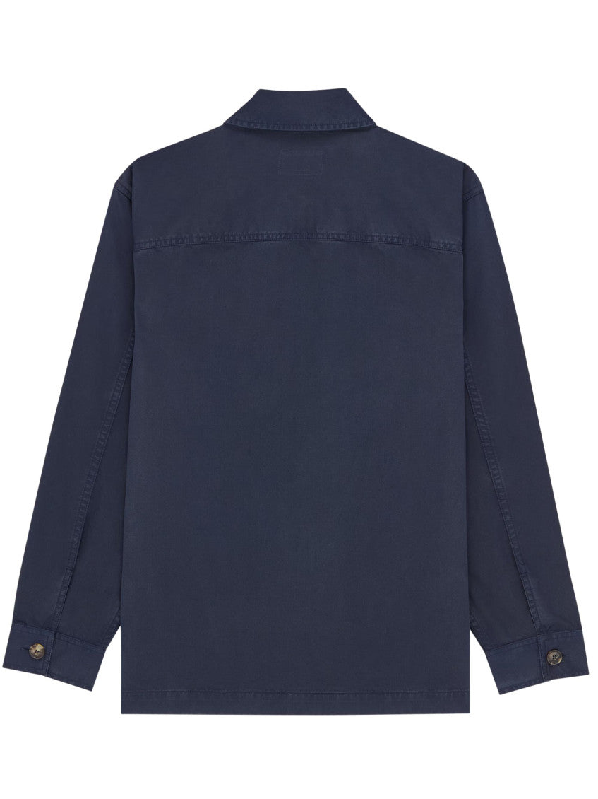 Navy Blue Logo Overshirt 2