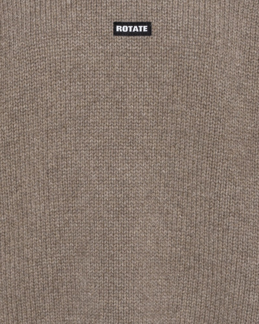 Brown Knitted Crew Neck Sweater 4