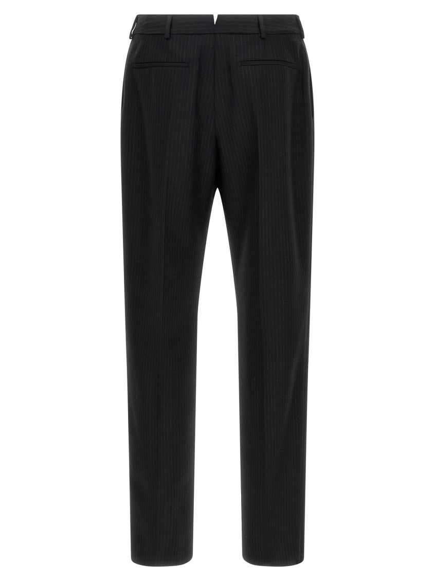 Black Slim Flat Front Pants 2