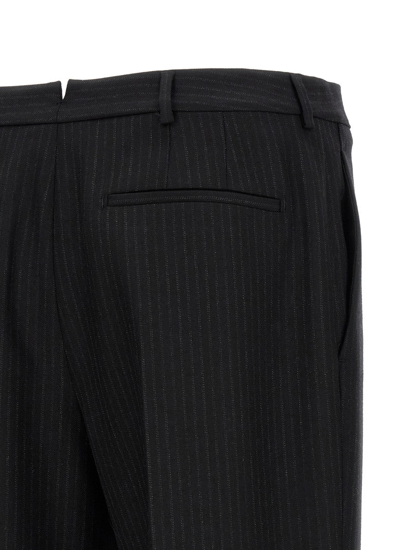 Black Slim Flat Front Pants 4