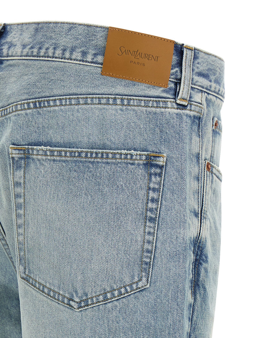 Light Blue Mid Rise Jeans 4