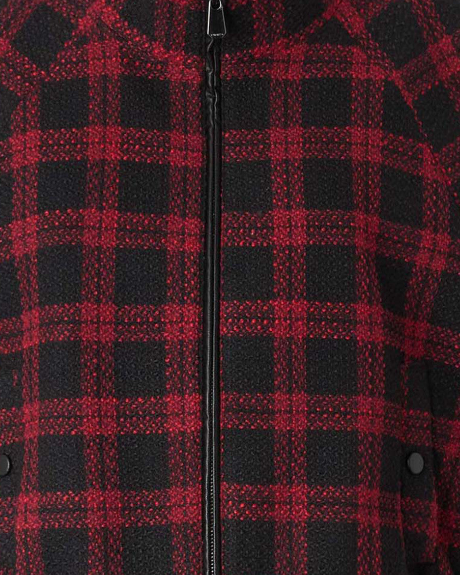Multicolor Plaid Mock Collar Jacket 3