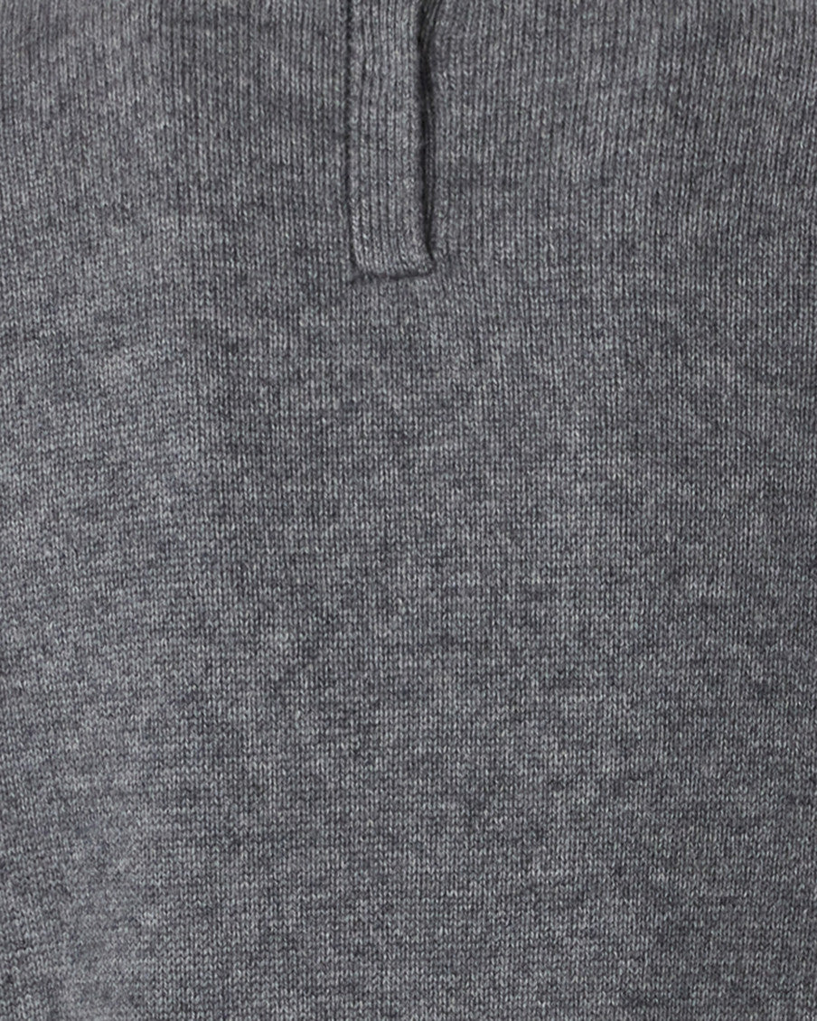 Grey Solid Mock Collar Sweater 3