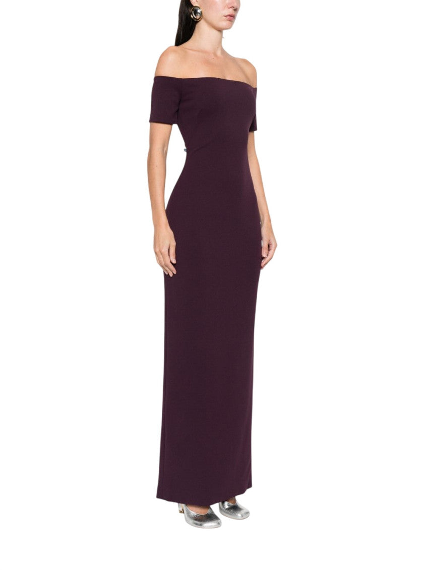Purple Off Shoulder Maxi Dress 2