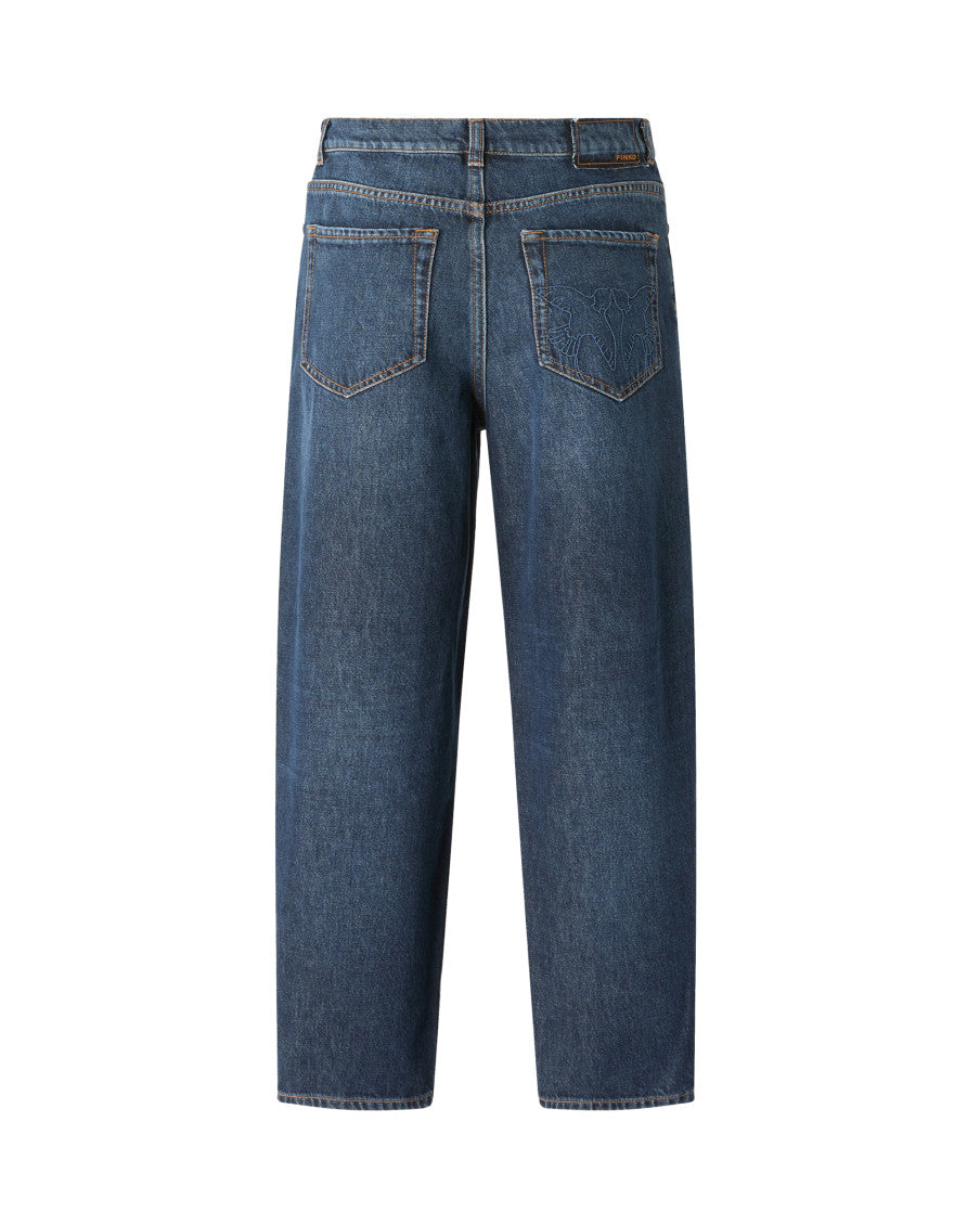 Blue Relaxed High Rise Jeans 2