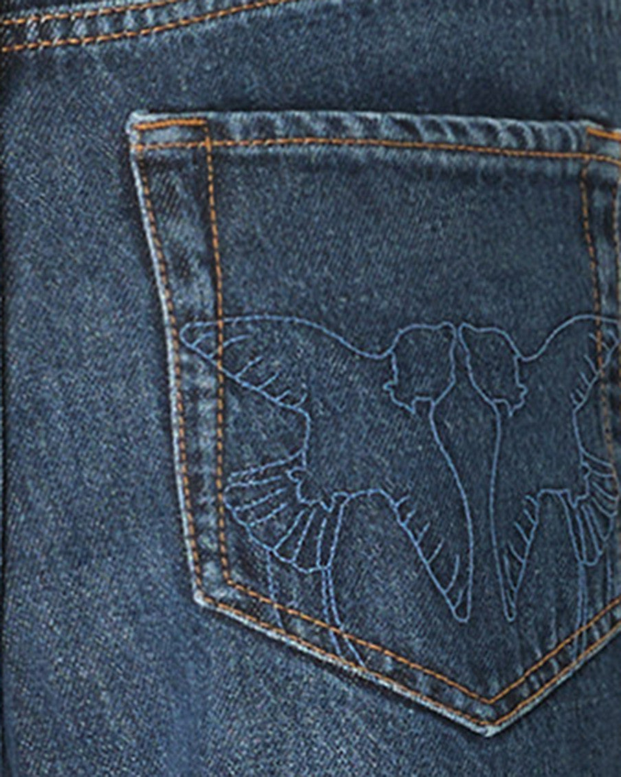Blue Relaxed High Rise Jeans 3