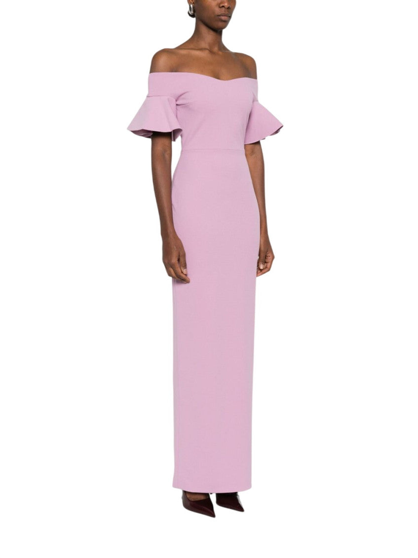 Pink Off-Shoulder Maxi Dress 2