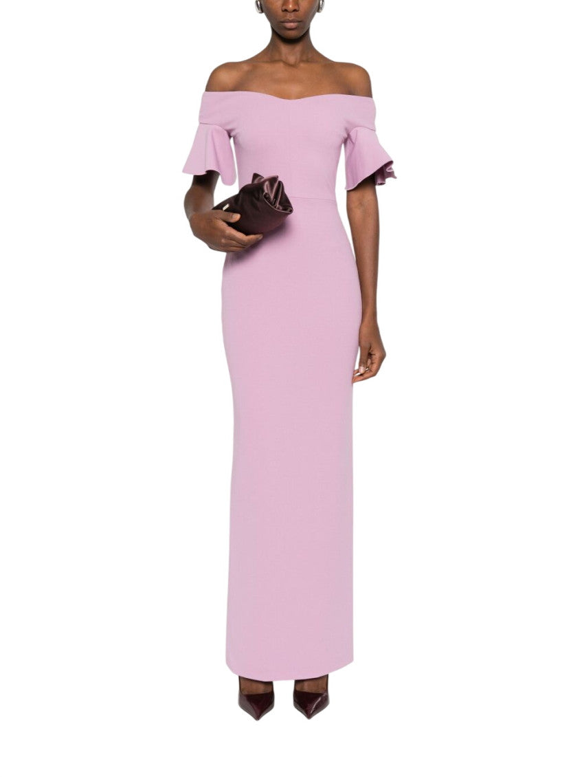 Pink Off-Shoulder Maxi Dress 3