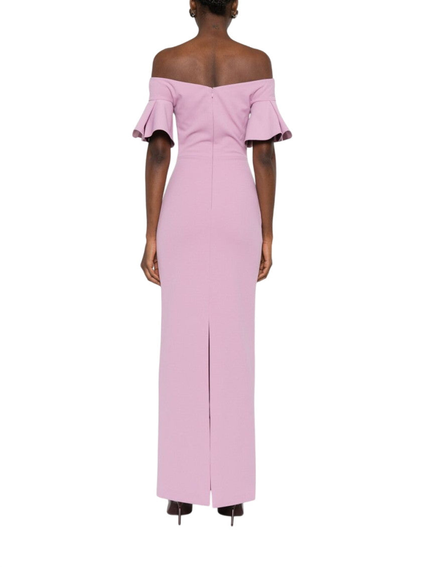 Pink Off-Shoulder Maxi Dress 4