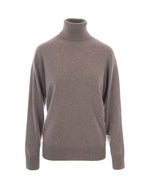 Brown Solid Turtle Neck Sweater 1