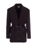 Dark Brown Notched Lapel Jacket 1