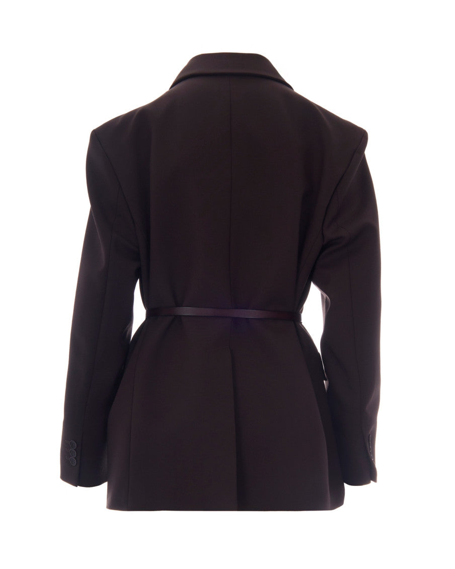 Dark Brown Notched Lapel Jacket 2