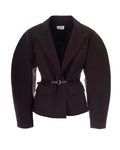 Dark Brown Notched Lapel Jacket 1