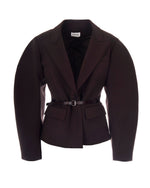 Dark Brown Notched Lapel Jacket 1