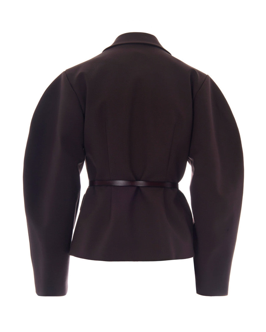 Dark Brown Notched Lapel Jacket 2
