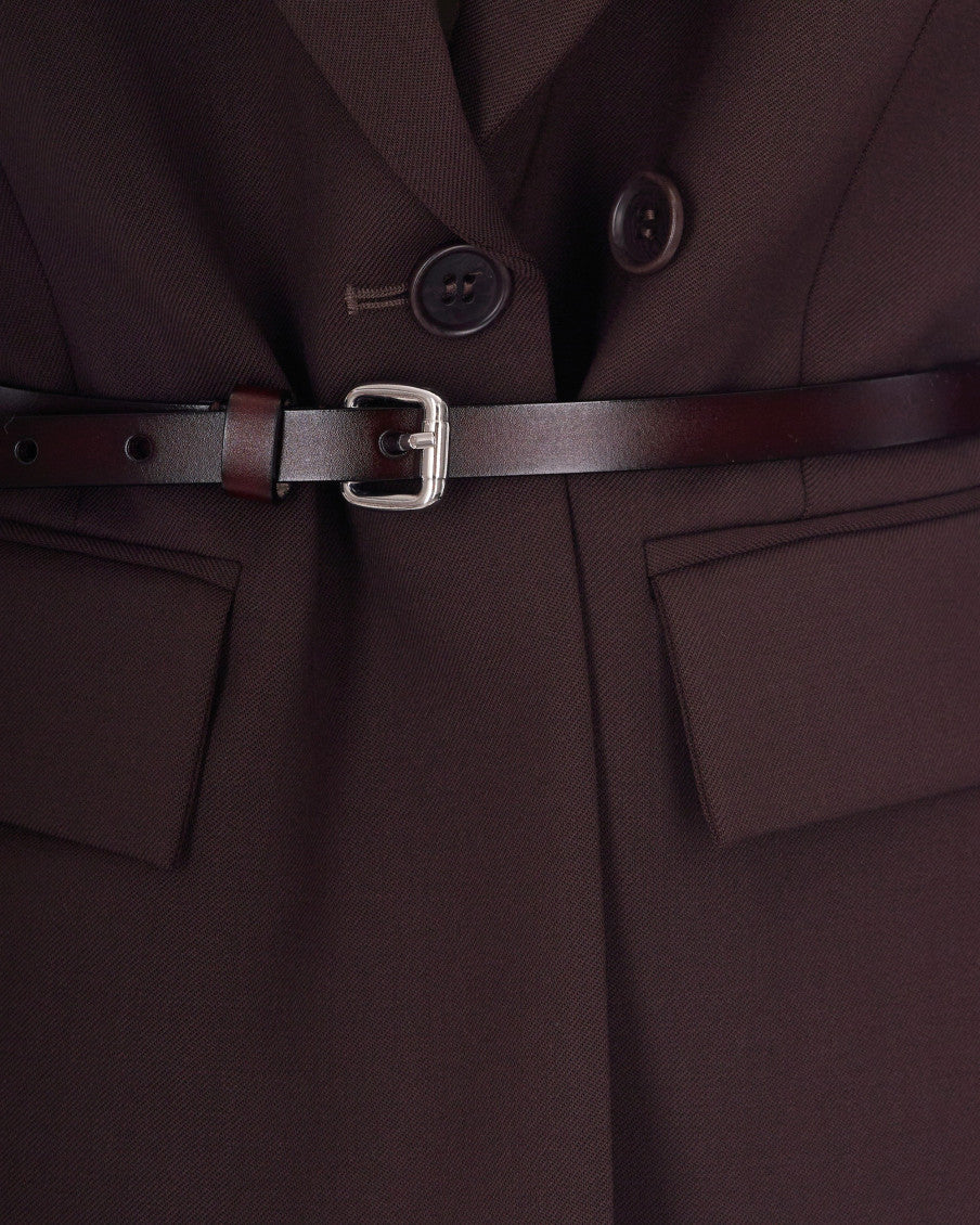 Dark Brown Notched Lapel Jacket 3