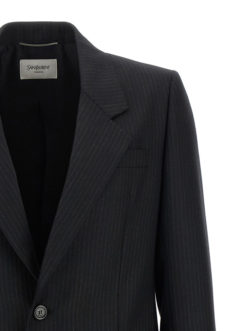 Black Notched Lapel Blazer 3