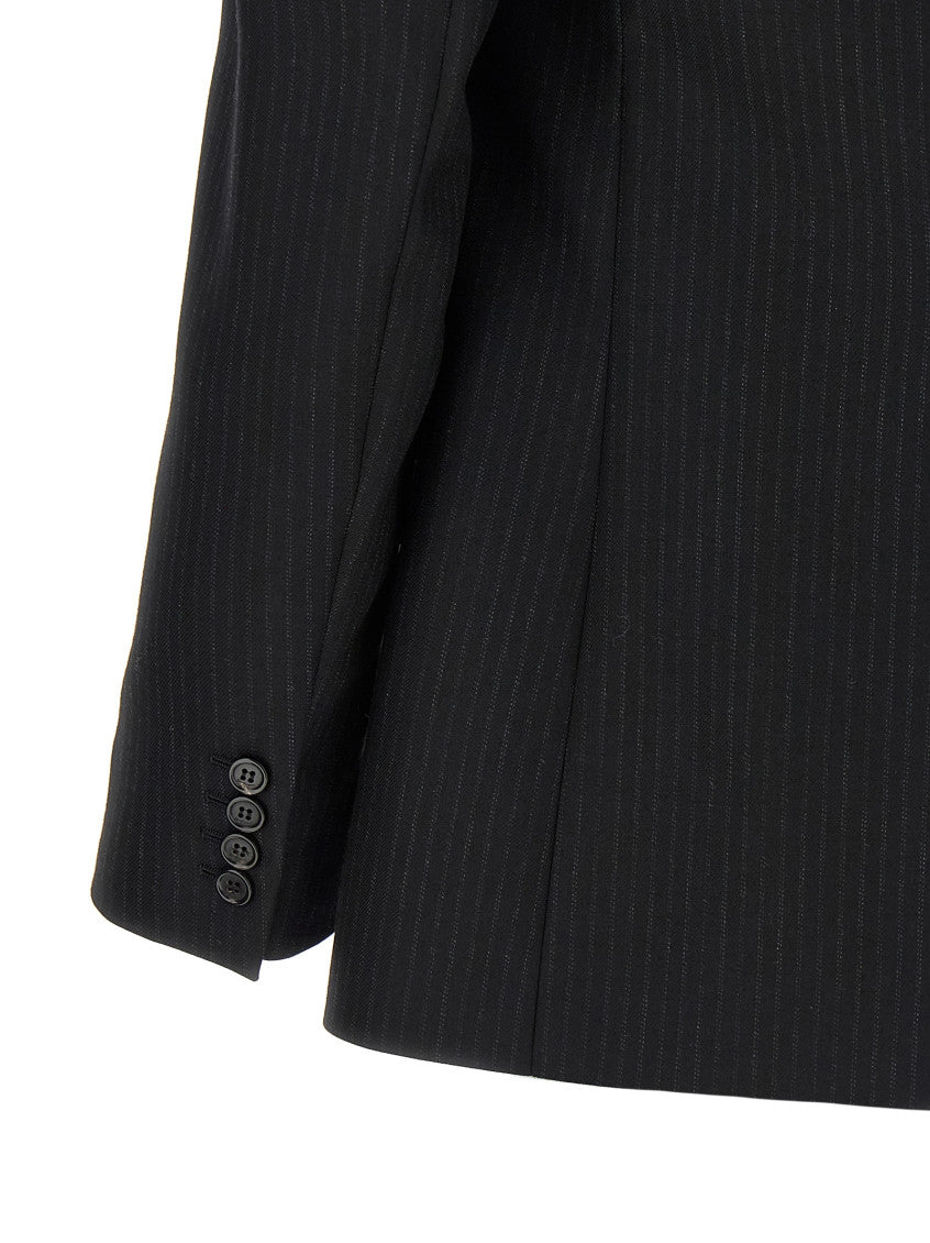 Black Notched Lapel Blazer 4