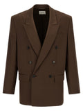 Brown Peaked Lapel Blazer 1