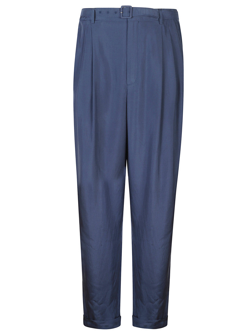 Navy Blue Pleated Pants 1