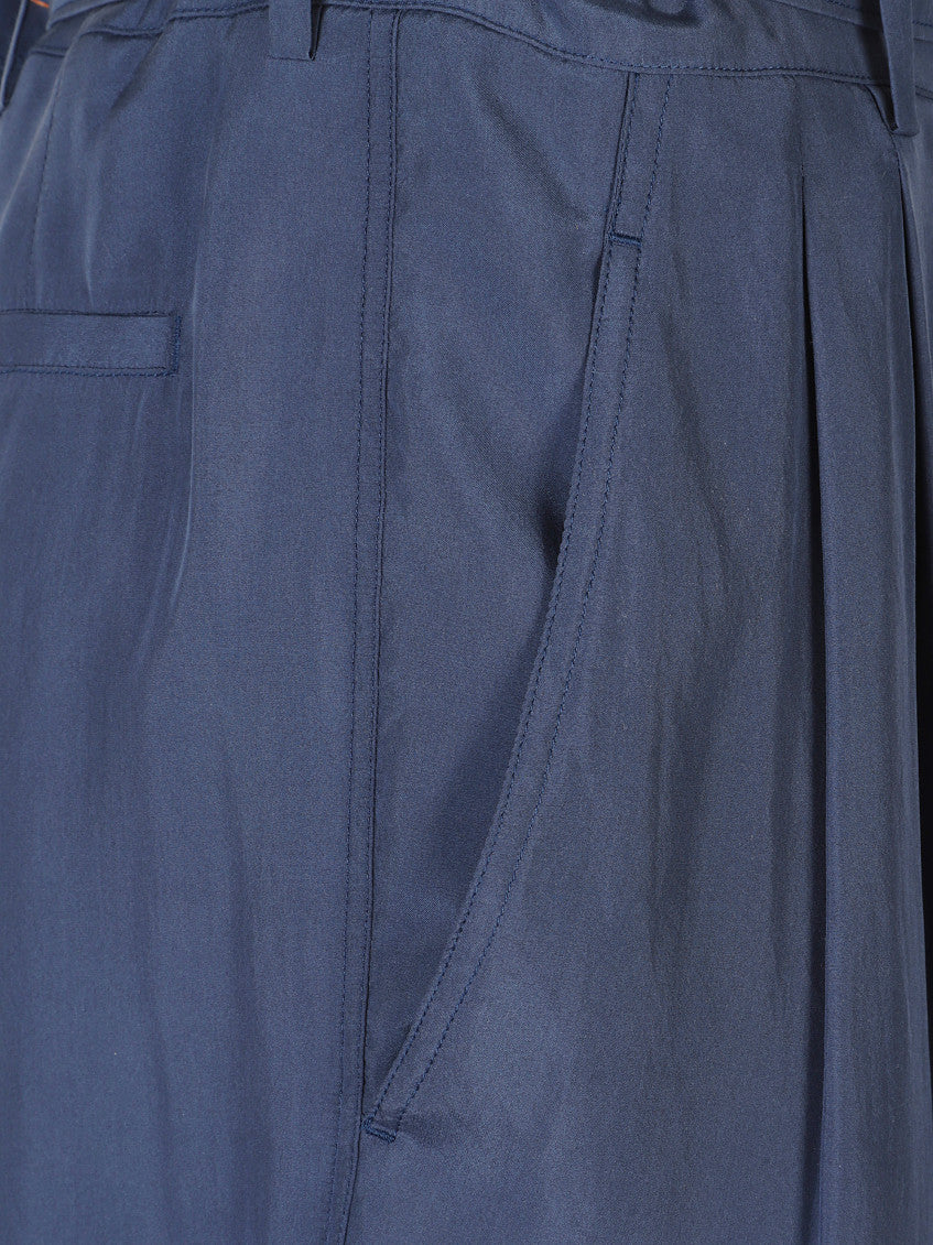 Navy Blue Pleated Pants 3