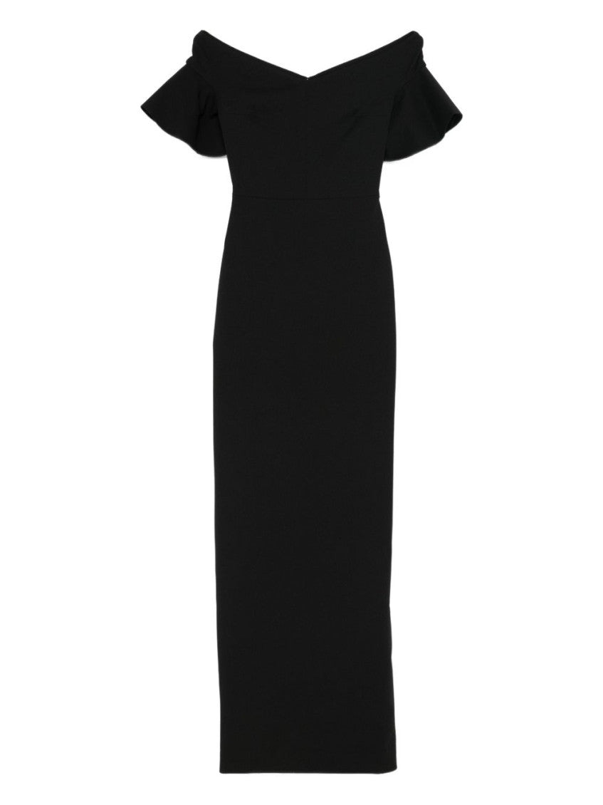Black Off-shoulder Maxi Dress 1