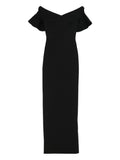Black Off-shoulder Maxi Dress 1