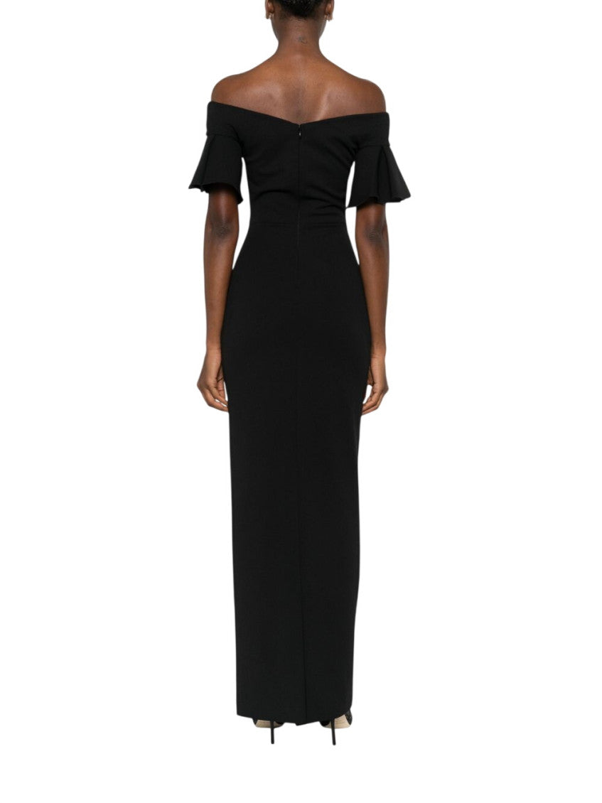 Black Off-shoulder Maxi Dress 2