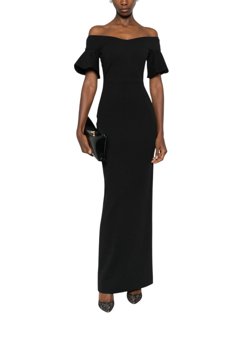 Black Off-shoulder Maxi Dress 3