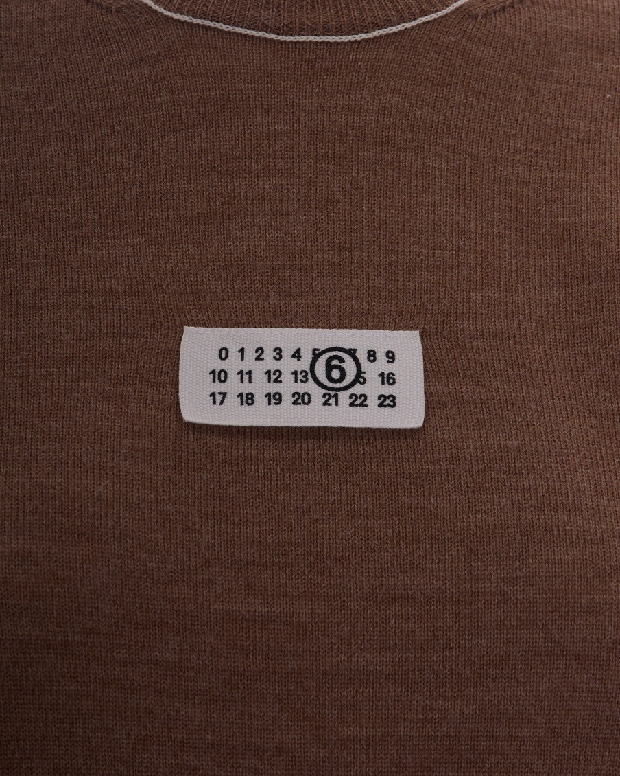 Light Brown Round Neck Sweatshirt 3
