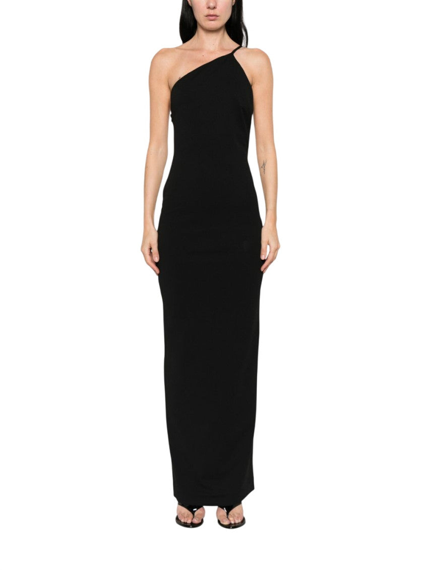 Black One-Shoulder Maxi Dress 1